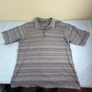 Vintage Slazenger Gray Patterned Polo Shirt